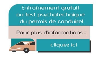 Entraînement gratuit au test psychotechnique du permis de conduire à Angers